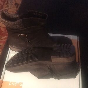 Black Ankle Moto boots